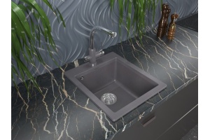 Мойка кухонная Paulmark Leer PM104249-DG графит - 2