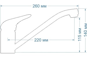 Смеситель для кухонной мойки Seaman SSC-201 серый (SSC-201-Серый) - 2