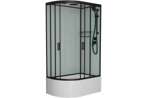 Душевая кабина Frank 120х80 черная стекло матовое