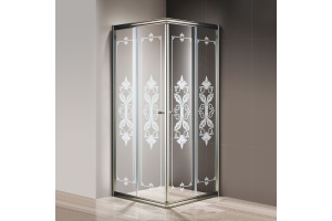 Душевой уголок Cezares Giubileo-A-2-80 стекло с узором, бронза