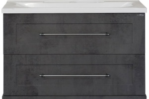 Тумба под раковину Misty Марта 80 подвесная, темный бетон