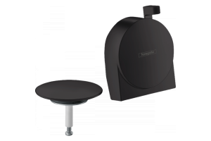 Внешняя часть излива hansgrohe Exafill S на ванну с набором для слива и перелива 58117670, черный матовый