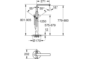 Смеситель Grohe Lineare New 23792001 напольный - 3