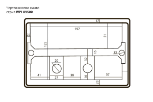 Кнопка смыва Black&White Universell хром глянцевый - 2