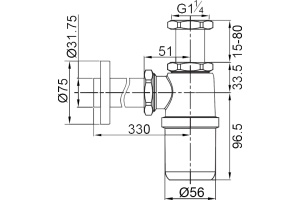Сифон для раковины Veragio Sbortis VR.SBR-8113.CR - 2