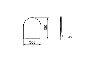 Сиденье для унитаза Gural Vit Slim Uno белое с системой микролифт - 2