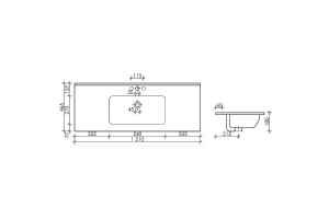 Накладная раковина Ceramica Nova Element 121х46 черная матовая - 3