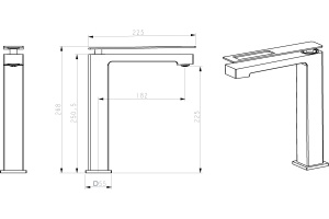 Смеситель для раковины Boheme Q белый - черный - 2