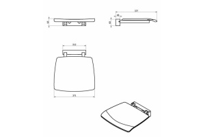 Сиденье для душа Black&White Accessories 38х37 черный - 2