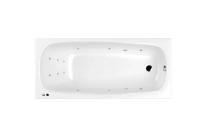 Акриловая ванна Whitecross Layla 180х80 белая хром с гидромассажем