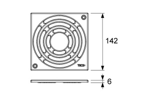 Базовая решетка 150 х 150 мм - 2