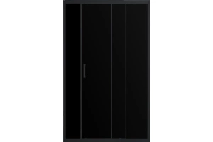 Душевая дверь в нишу Vincea Alpha 120х190 профиль черный стекло прозрачное - 3