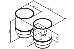 Стакан AM.PM Sense L A74343400 двойной - 2