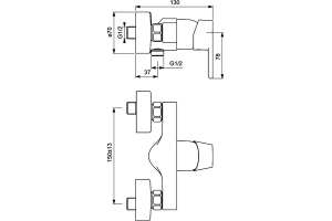 Смеситель для душа Ideal Standard Vito хром (B0411AA) - 2