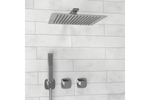 NEW A8651.312.090.118.326.087.103  Встраиваемый комплект для душа с верхней душевой насадкой и лейкой