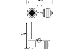Держатель освежителя воздуха Wasserkraft Oder K-3035 с ершиком - 2