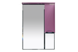 Жасмин - 65 Зеркало - шкаф прав. (свет) розовая плёнка