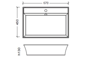 Раковина накладная Armadi Art NeoArt 67 белый - 3