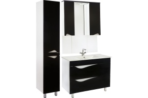 Зеркало-шкаф Bellezza Эйфория 100 черное, с подсветкой - 2