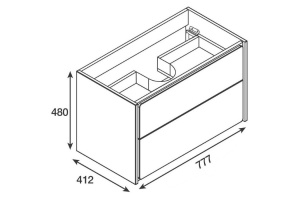 Тумба под раковину Roca Ronda (ZRU9303004) - 2