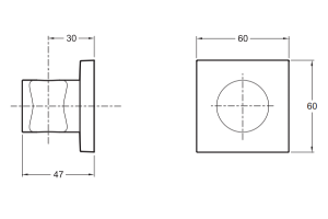 Держатель для лейки Jacob Delafon Modulo 6 см 8468D-CP - 2
