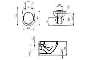 Подвесной унитаз Ideal Standard Eurovit (V340301) - 2