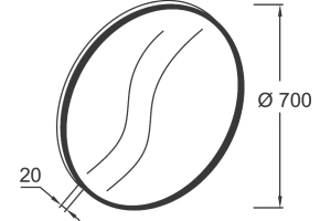 Зеркало Jacob Delafon Odeon Rive Gauche 70 черный матовый - 2