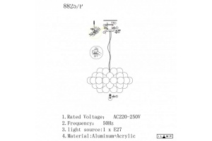 Подвесной светильник iLamp Baly 8825P/1 RGL - 3