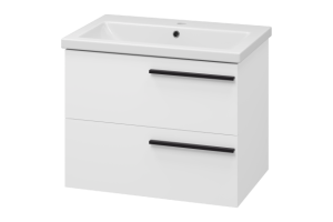 Тумба с раковиной Misty Ненси 70 белая матовая