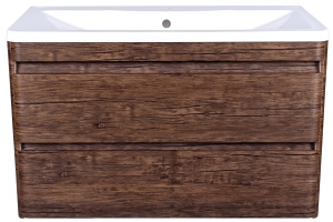 Тумба с раковиной Style Line Атлантика 80 Люкс Plus, подвесная, старое дерево - 3