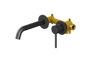 Смеситель для раковины встроенный Timo Saona черный