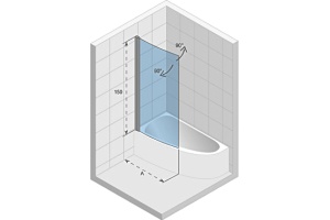 Шторка на ванну Riho Novik Z108 Lyra R - 3