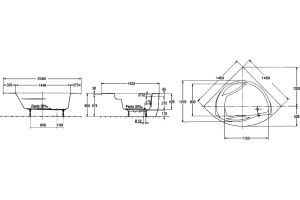 Акриловая ванна Jacob Delafon Presquile 145x145 см (E6045RU-00) - 3