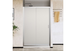 Душевая дверь в нишу Vincea City 110х195 профиль хром стекло текстурное