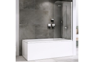 Шторка на ванну ABBER Ewiges Wasser 100х140 профиль хром (AG52100)