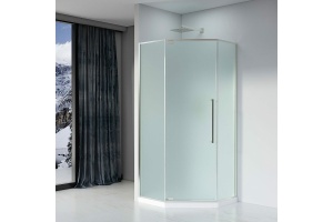 Душевой уголок Black&White Stellar Wind 90х90 хром стекло матовое - 2