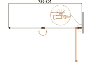 Шторка на ванну Cezares Relax V-2-80/140-P-Bi-R стекло punto - 3