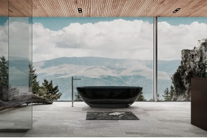 Ванна из полиэфирной смолы Abber Kristall 180х85 (AT9702Onyx) - 2