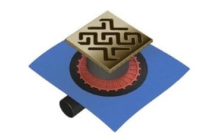 Душевой трап Berges Zentrum Antik 15х15 бронза