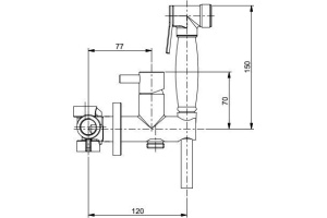 Гигиенический душ Webert EL870301065Metal со смесителем, бронза - 2