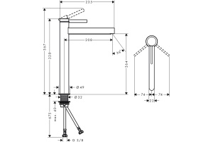 Смеситель для раковины Hansgrohe Finoris 260 белый матовый - 2