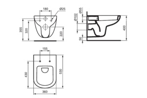 Унитаз подвесной Ideal Standard Tempo с крышкой, белый (T331101) - 2