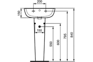 Пьедестал для раковины Ideal Standard Esedra белый (T283901) - 2