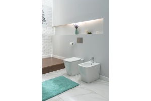 Tavr 2.0 F Унитаз с сидением (Soft Close-SLIMSEAT) напольный приставной с Rimless (243544) - 3