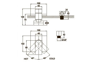 Смеситель для ванны KAISER Sonat (34177) - 2
