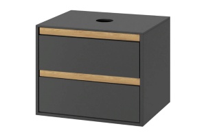 Тумба под накладную раковину Excellent Tuto 60 серый - светлое дерево 