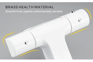 Смеситель для раковины Gappo белый хром - 3