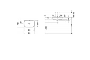Накладная раковина Duravit Happy D.2 (2314600000) - 2