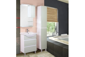 Зеркало-шкаф Onika Элита 60 R с подсветкой, белый - зеленый - 2