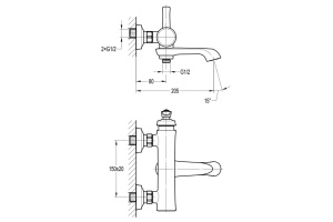Swedbe Terracotta Art Смеситель для ванны, 2510 - 2